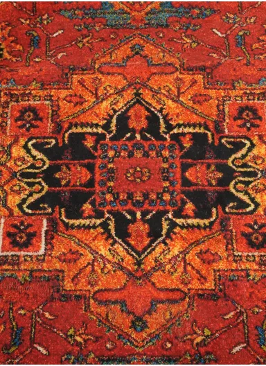 160x230cm Classic Medallion Design Carpet with Decorative Border - Bordeaux