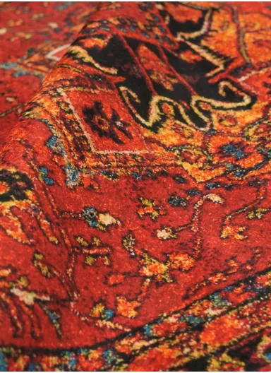160x230cm Classic Medallion Design Carpet with Decorative Border - Bordeaux