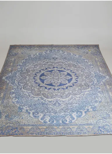 300x200cm Classic Carpet With Central Medallion Design BS-591 – Blue &amp; Beige