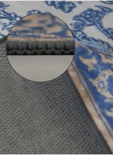 300x200cm Classic Carpet With Central Medallion Design BS-591 – Blue &amp; Beige