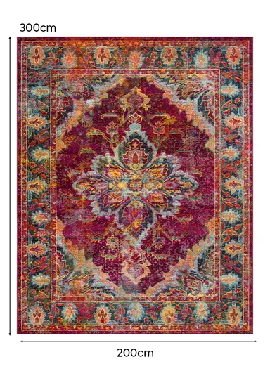 200x300cm Luxury Soft Polypropylene Carpet &amp; Anti-Slip Backing BS-283 - Multicolor