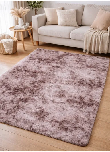 160x230cm Elegant Faux Fur Plush Carpet with Soft Texture - Purple