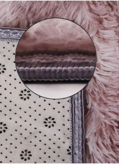 160x230cm Elegant Faux Fur Plush Carpet with Soft Texture - Purple