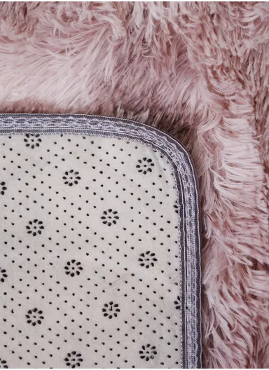 160x230cm Elegant Faux Fur Plush Carpet with Soft Texture - Purple