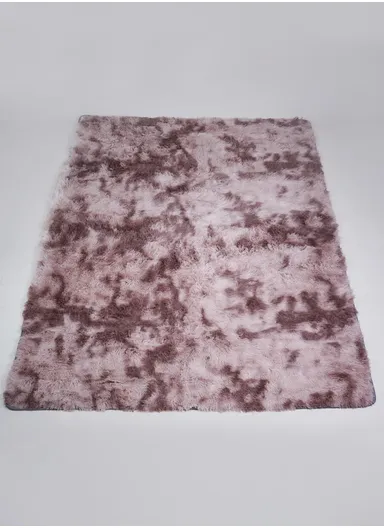 160x230cm Elegant Faux Fur Plush Carpet with Soft Texture - Purple