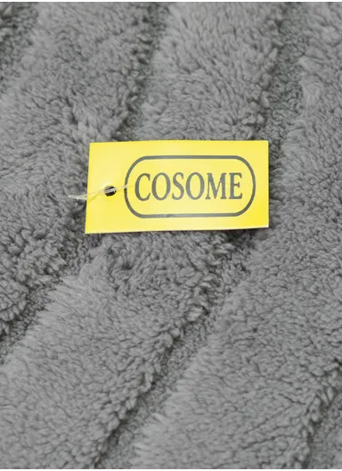 160x200cm Luxury Soft Plush Fabric Carpet with Modern Wave Texture – Grey