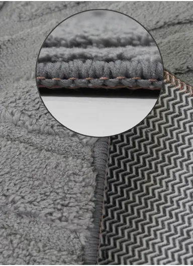 160x200cm Luxury Soft Plush Fabric Carpet with Modern Wave Texture – Grey