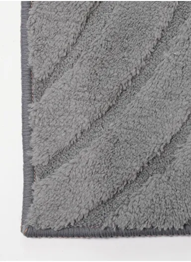 160x200cm Luxury Soft Plush Fabric Carpet with Modern Wave Texture – Grey