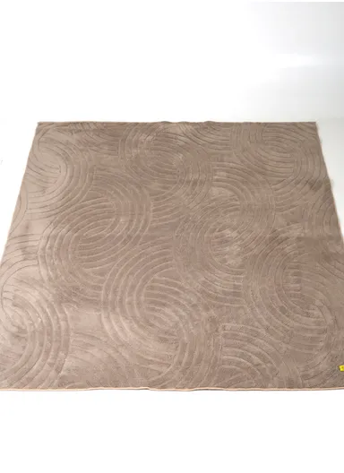 180×200 cm Polypropylene Sleek Non-Slip Machine-Woven Floor Mat - Brown