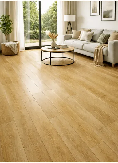 36 Pcs Self-Adhesive PVC Plank Flooring, 5m² Cover Area Waterproof Peel &amp; Stick Floor Tiles (L91.4 x W15.2 x T0.15)cm - Blonde Oak