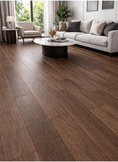 36 Pcs Self-Adhesive PVC Plank Flooring, 5m² Cover Area Waterproof Peel &amp; Stick Floor Tiles (L91.4 x W15.2 x T0.15)cm - Walnut