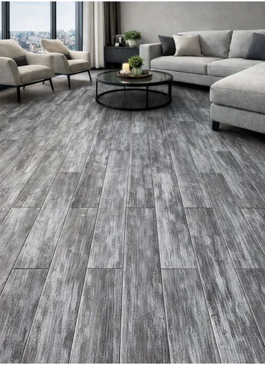 36 Pcs Self-Adhesive PVC Plank Flooring, 5m² Cover Area Waterproof Peel &amp; Stick Floor Tiles (L91.4 x W15.2 x T0.15)cm - Dark Grey