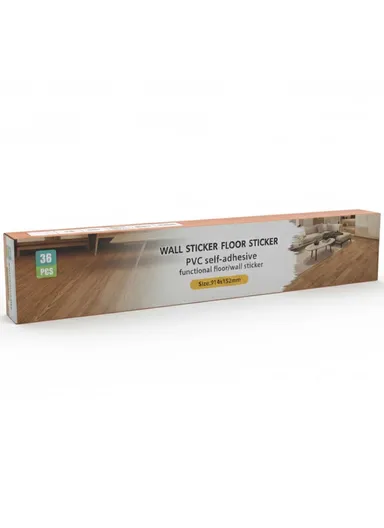 36 Pcs Self-Adhesive PVC Plank Flooring, 5m² Cover Area Waterproof Peel &amp; Stick Floor Tiles (L91.4 x W15.2 x T0.15)cm - Dark Grey
