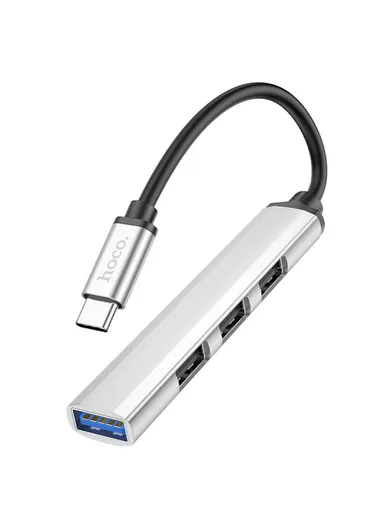 4-Ports Hub (Type-C to USB3.0 + USB2.0 x 3) For Data Transfer HB26C.SI - Silver