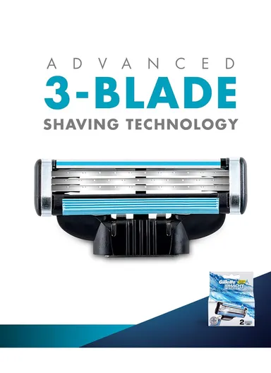 2 Pcs Mach 3 Start Blade Cartridges 