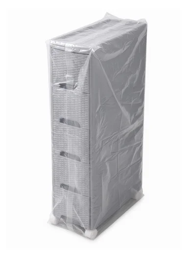 5-Layers Multi-Purpose Plastic Storage Cabinet With Wheels (W18 × D44 × H104)cm 516-5005 – Grey 