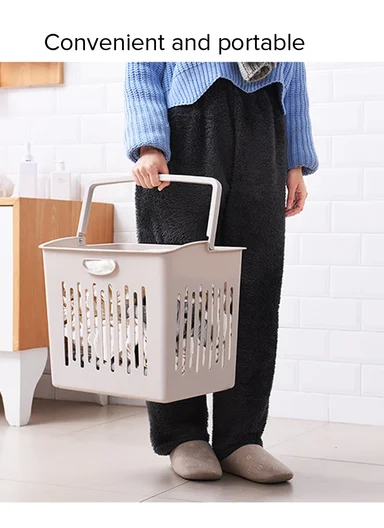 3-Tiers Rolling Laundry Basket Organizer With Ventilated Bins (W49 × D33.5 × H108)cm 516-2285 - Greige