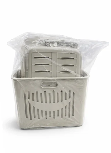 3-Tiers Rolling Laundry Basket Organizer With Ventilated Bins (W49 × D33.5 × H108)cm 516-2285 - Greige