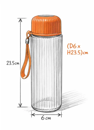 750ml Reusable Water Bottle Durable, Odour-Free &amp; Long-Lasting - Pink &amp; Orange