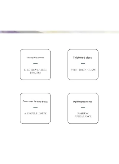 400ml Universal Colorful Iridescent Glass Cup with Dual-Purpose Lid &amp; Straw (D9 x H11)cm - Stripe