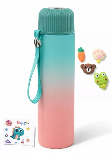 700ml Lightweight Gradient Water Bottle for Everyday Hydration - Aqua Blue &amp; Pink