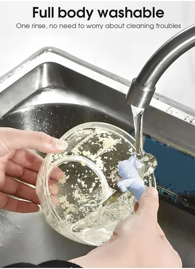 500ml Multi-Function Manual Food Chopper, Hand Pull Vegetable Shredder with Juicer &amp; Blender - Purple