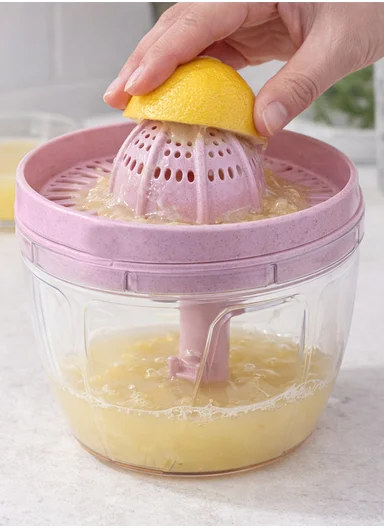 500ml Multi-Function Manual Food Chopper, Hand Pull Vegetable Shredder with Juicer &amp; Blender - Purple