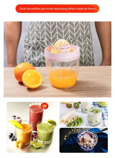 900ml Multi-Function Manual Food Chopper, Hand Pull Vegetable Shredder with Juicer &amp; Blender - Purple