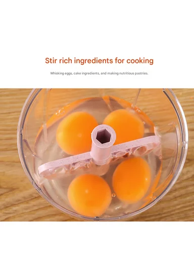 900ml Manual Hand Pull Food Chopper, Compact Vegetable Cutter with Stainless Steel Blades - Blue