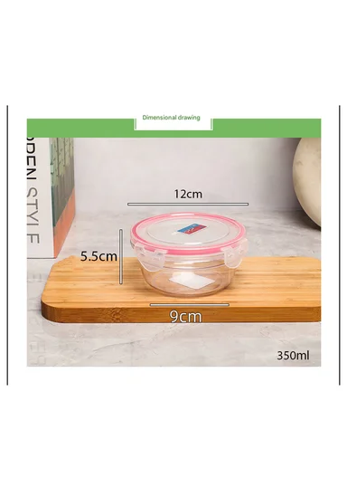 3-Piece High-Transparency Crystalline Food Container Set with Airtight Lids