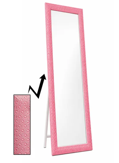 Sunflower Design Full-Length Standing Mirror (H147 x W37)cm – Pink