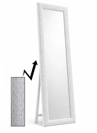 Sunflower Design Full-Length Standing Mirror (H147 x W37)cm – White