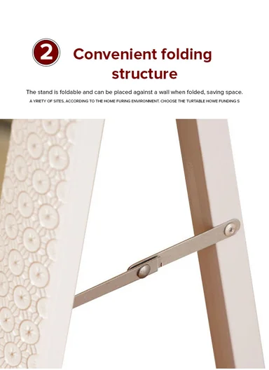 Sunflower Design Full-Length Standing Mirror (H147 x W37)cm – White