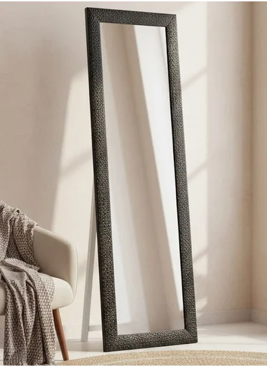 Sunflower Design Full-Length Standing Mirror (H147 x W37)cm – Black