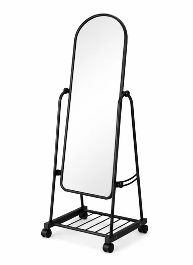 Full-Length Standing Mirror With Adjustable Angle (W36 x D36 x H160)cm 21-A-36 - Black