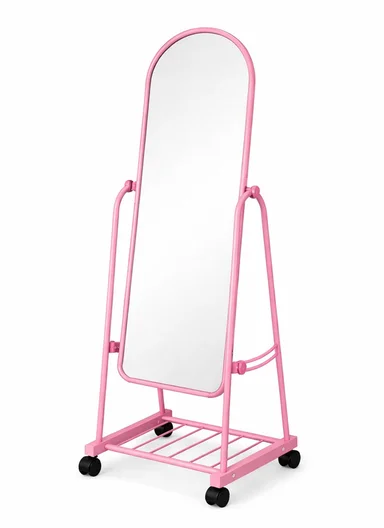 Full-Length Standing Mirror With Adjustable Angle (W36 x D36 x H160)cm 21-A-36 - Pink