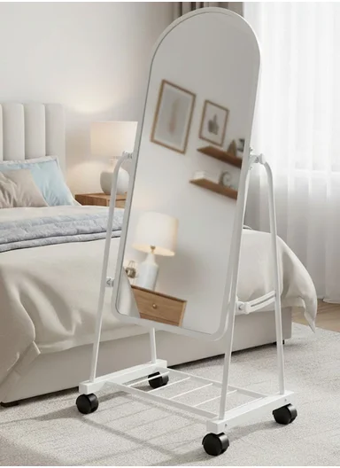 Full-Length Standing Mirror With Adjustable Angle (W45 x D45 x H160)cm 21-A-45 - White