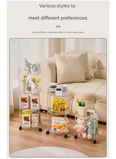 4-Tiers Rolling Storage Rack With Lockable Wheels (D25 x H78)cm 43-277