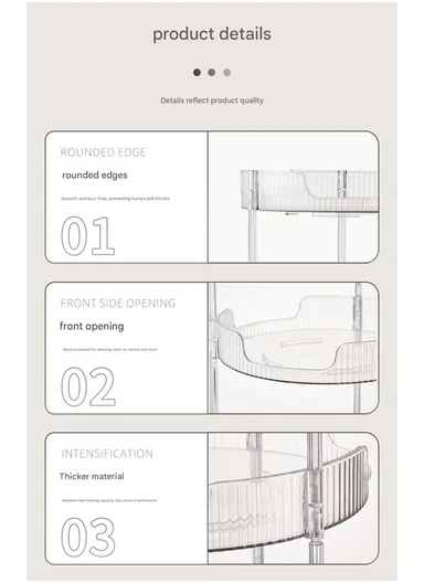 4-Tiers Rolling Storage Rack With Lockable Wheels (D25 x H78)cm 43-277