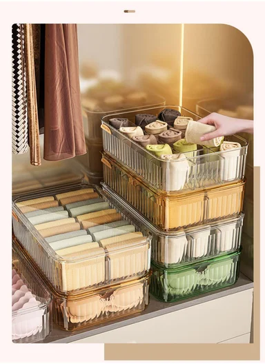 15 Compartments Organizer Storage Box With Lid (W35 × D24 × H8)cm 316-2235 - Dark Olive