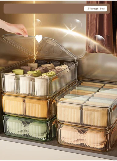 15 Compartments Organizer Storage Box With Lid (W35 × D24 × H8)cm 316-2235 - Dark Olive