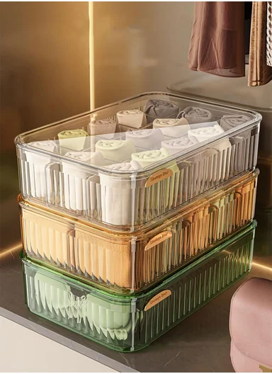 15 Compartments Organizer Storage Box With Lid (W35 × D24 × H8)cm 316-2235 - Dark Olive