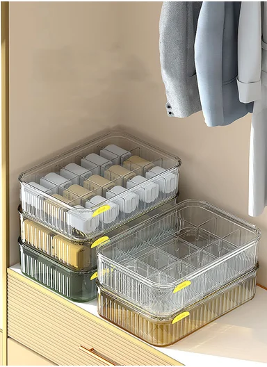 15 Compartments Organizer Storage Box With Lid (W35 × D24 × H8)cm 316-2235 - Dark Olive