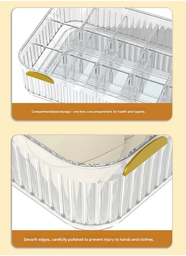 15 Compartments Organizer Storage Box With Lid (W35 × D24 × H8)cm 316-2235 - Dark Olive