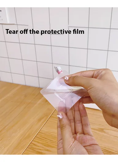 No-Drill Wall-Mounted Hair Dryer Rack with Accessory Holder Partition 462-SF-808 (W30 x D10 x H7)cm - White