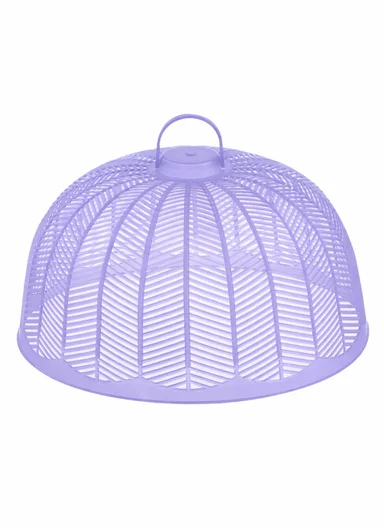 Plastic Food Cover Round With Handle (D26 x H14)cm - Purple