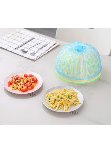 Plastic Food Cover Round With Handle (D26 x H14)cm - Purple