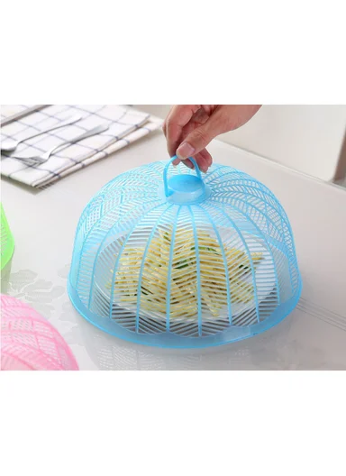 Plastic Food Cover Round With Handle (D26 x H14)cm - Purple