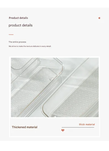 6 Compartments Kitchen Cutlery Organizer With Gold Edges (W38 x D31.5 x H4.5)cm 