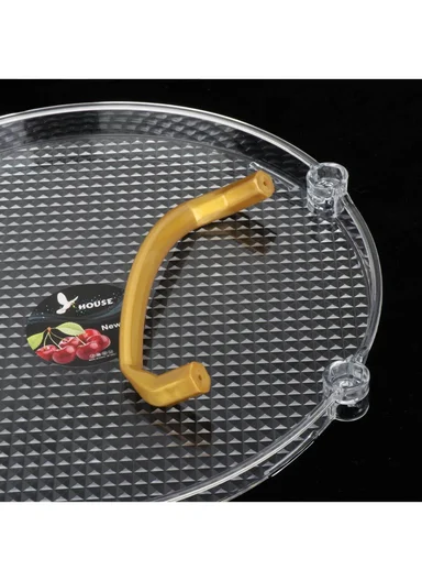 Multipurpose Rectangular Serving Tray with Gold Handles (W23 x D21 x H5)cm